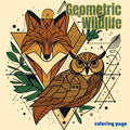 [DCB023] Colouring Page - Geometric Wildlife