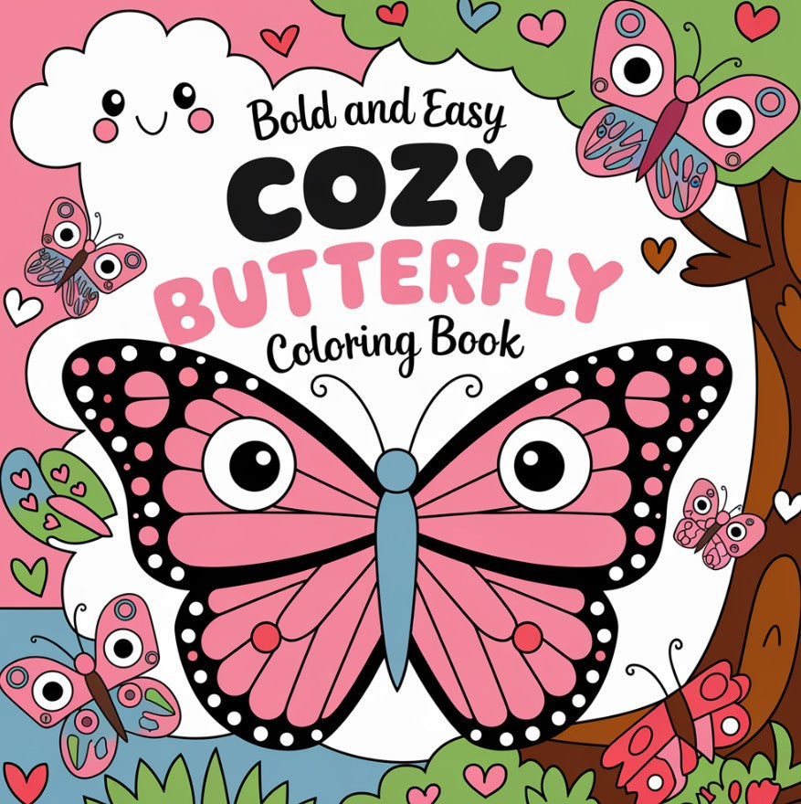[DCB077] Colouring Page - Cozy Buttefly