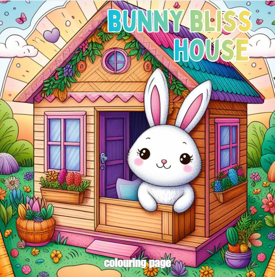 [DCB060] Colouring Page - Bunny Bliss House