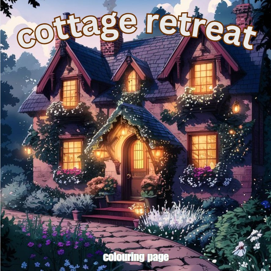 [DCB057] Colouring Page - Cottage Retreat