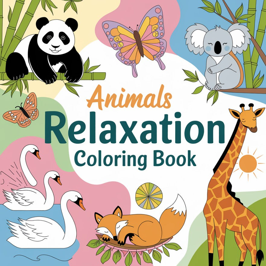 [DCB073] Colouring Page - Animals Relaxation