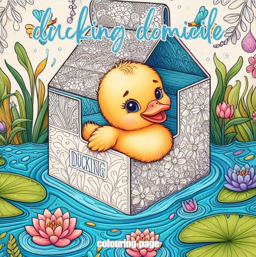[DCB062] Colouring Page - Ducking Domicile