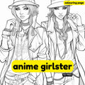 [DCB010] Colouring Page - Anime Girlster