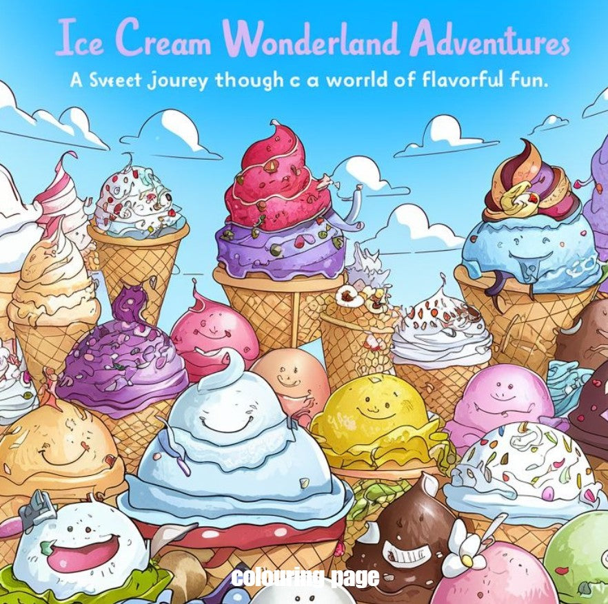 [DCB051] Colouring Page - Ice Cream Wonderland
