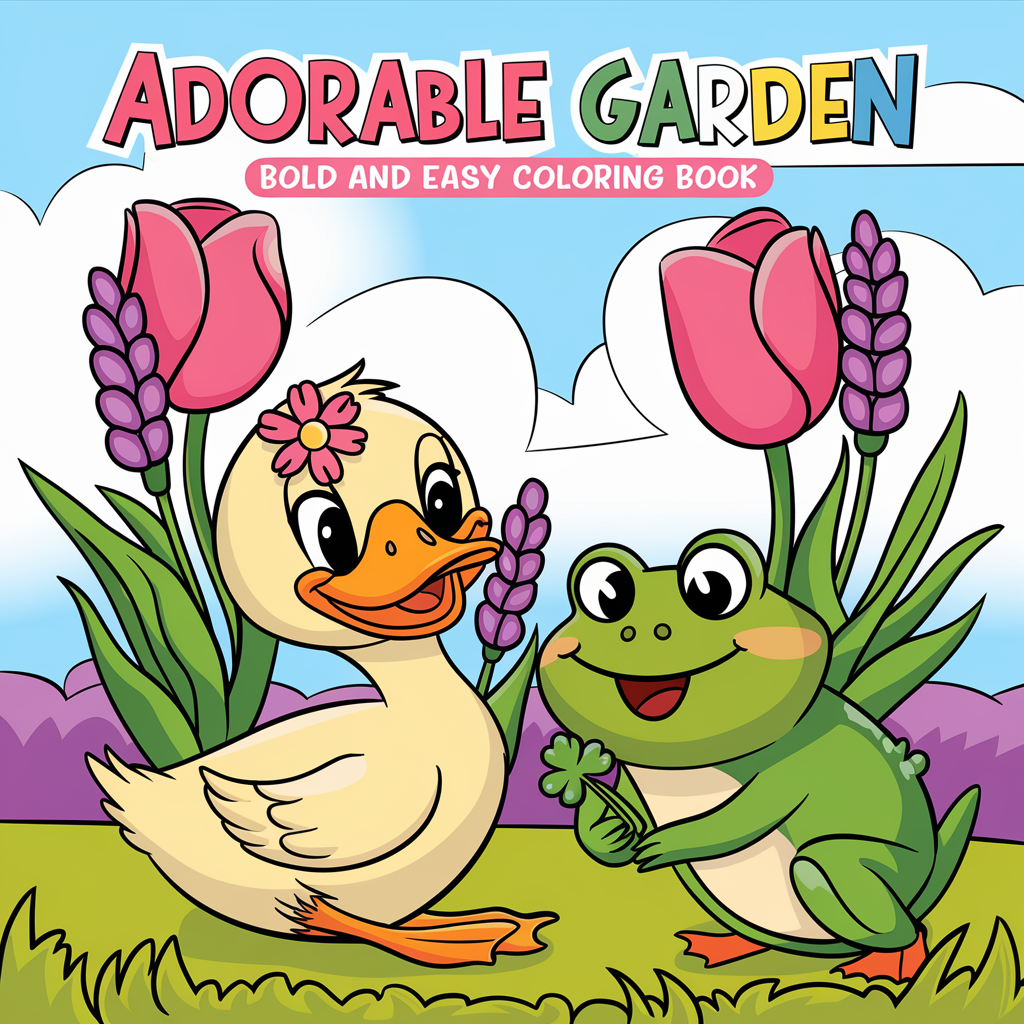 [DCB063] Colouring Page - Adorable Garden