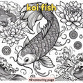 [DCB025] Colouring Page - Koi Fish