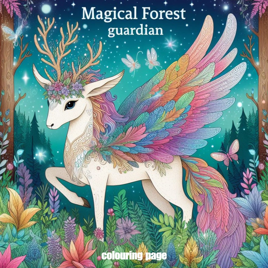 [DCB046] Colouring Page - Magical Forest Guardian
