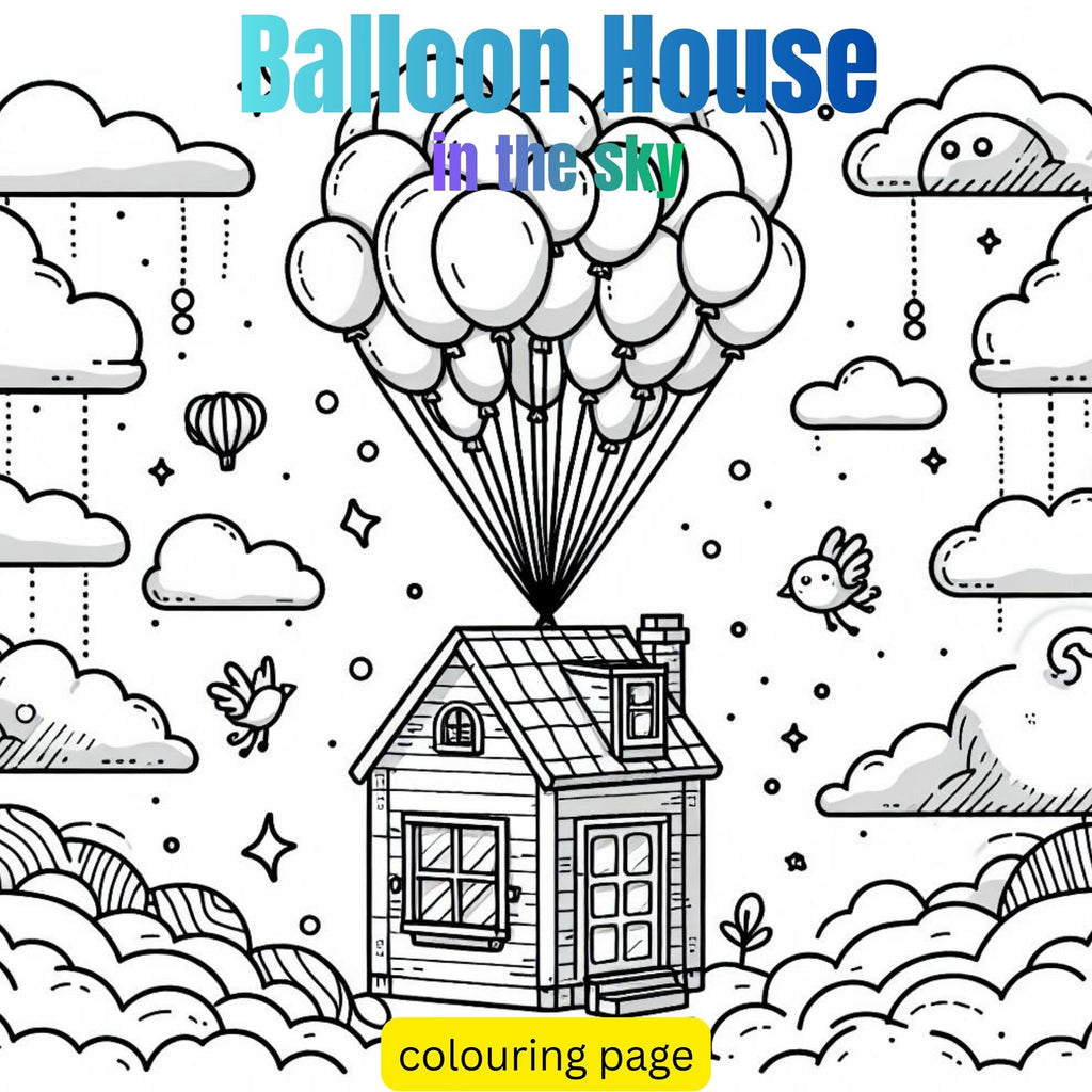 [DCB004] Colouring Page - Balloon House