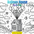 [DCB004] Colouring Page - Balloon House