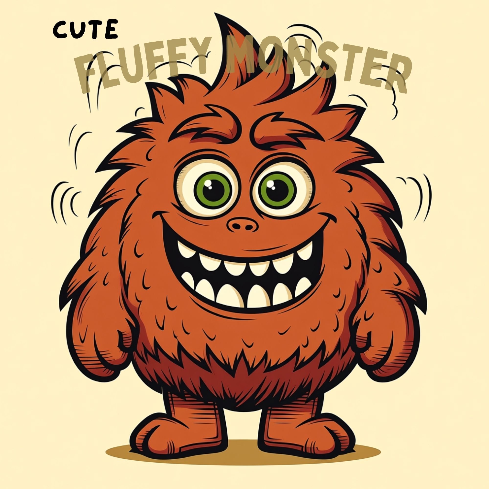 [DCB007] Colouring Page - Fluffy Monster