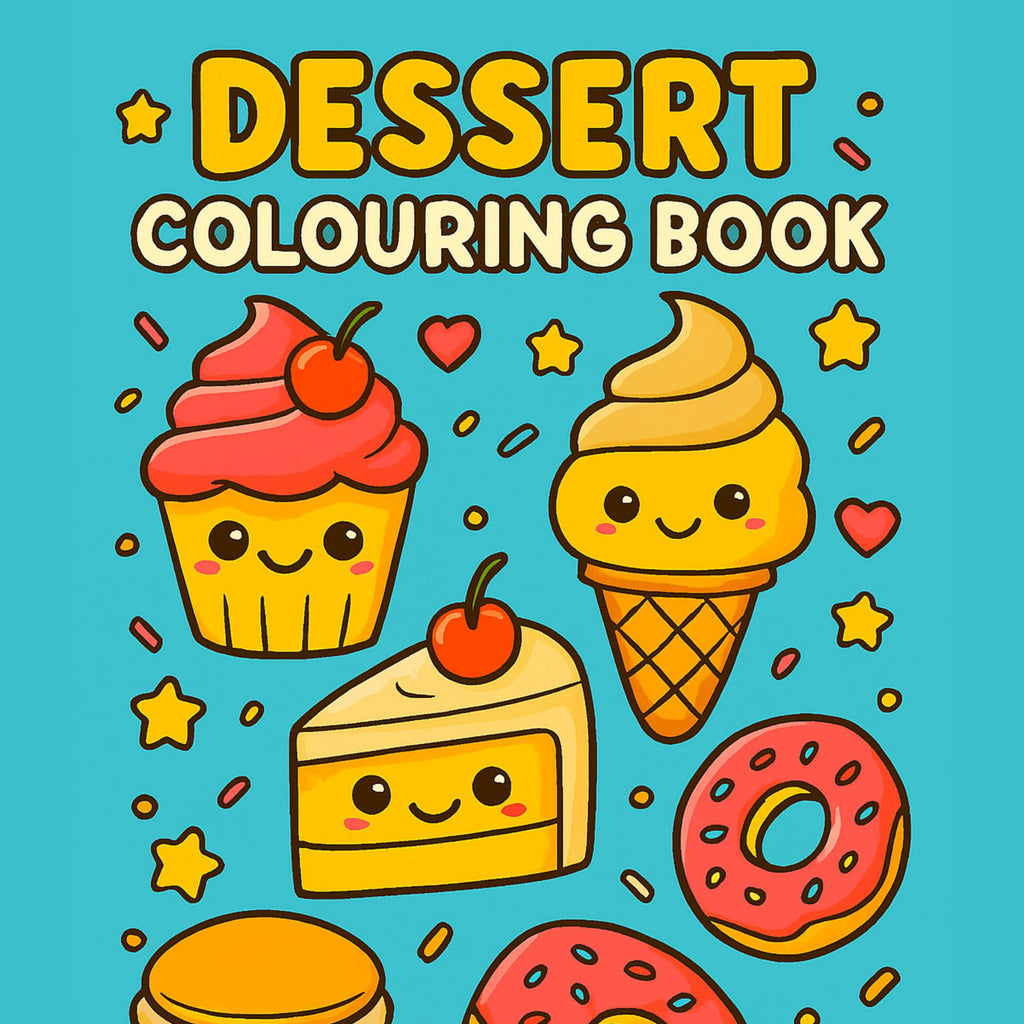 [DCB002] Coloring Page - Kawaii Dessert