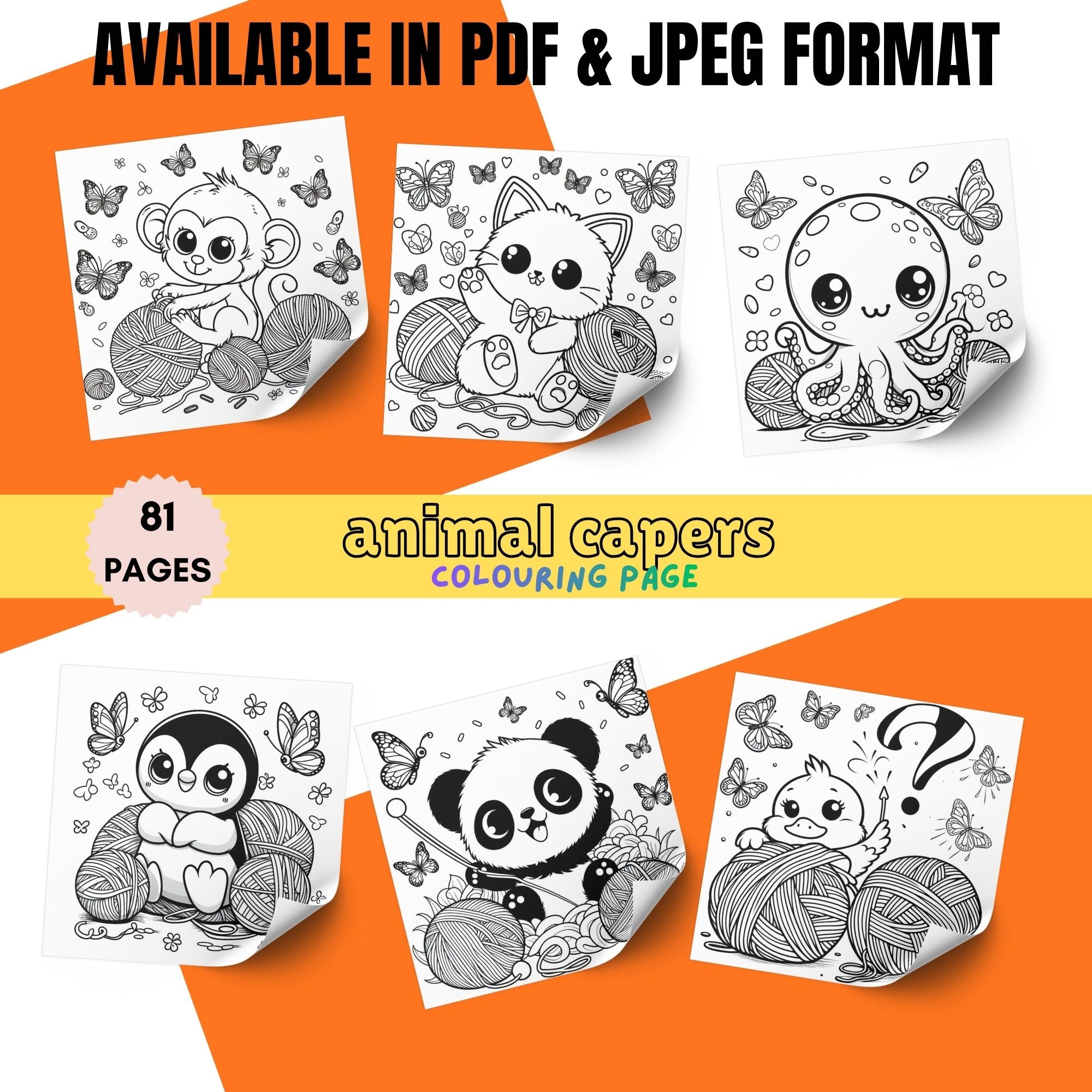 [DCB003] Colouring Page - Animal Capers