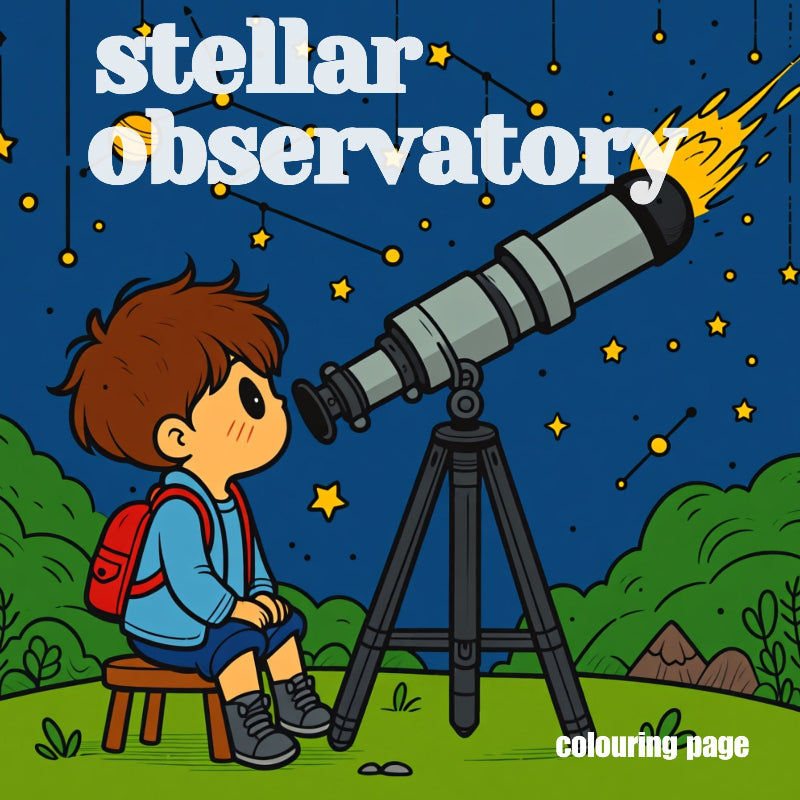 [DCB026] Colouring Page - Stellar Observatory