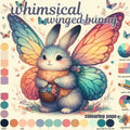 [DCB043] Colouring Page - Whimsical Winged Bunny