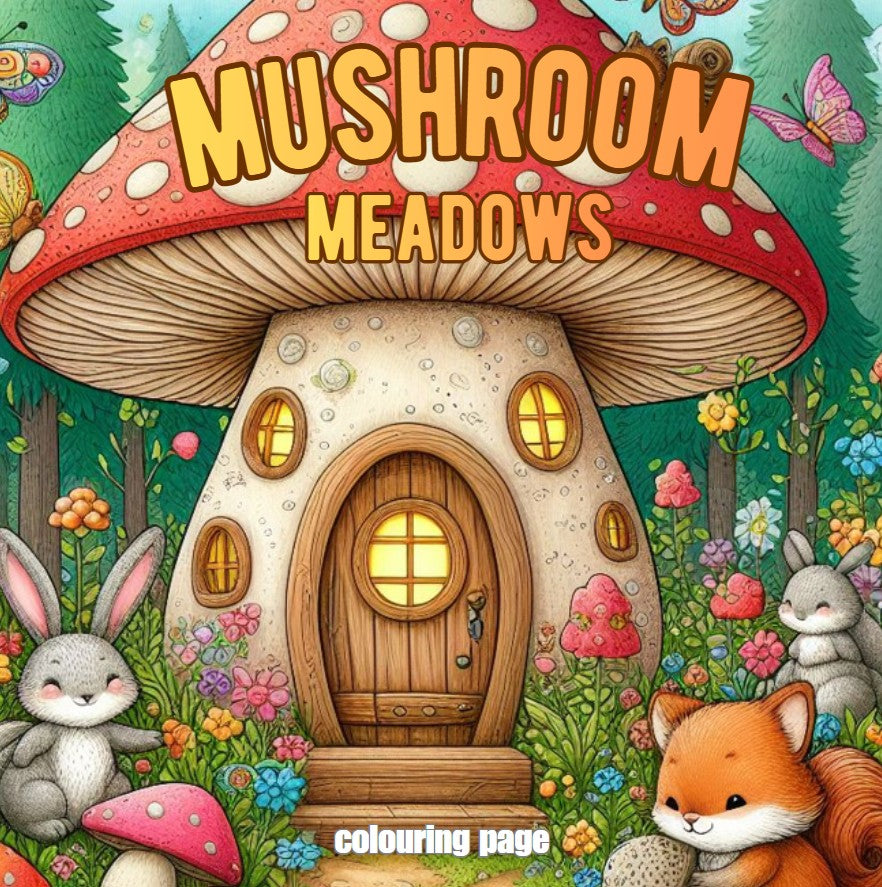 [DCB058] Colouring Page - Mushroom Meadows