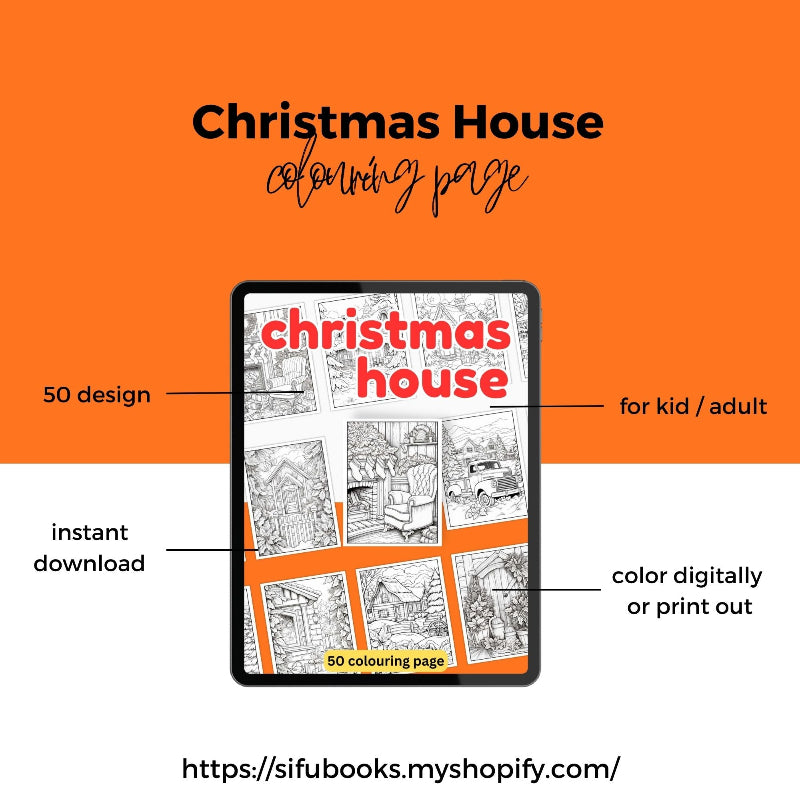 [DCB040] Colouring Page - Chistmas House