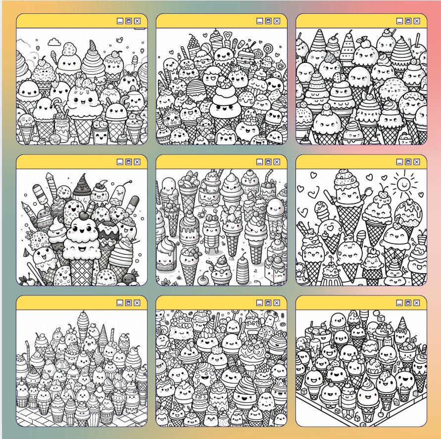 [DCB051] Colouring Page - Ice Cream Wonderland