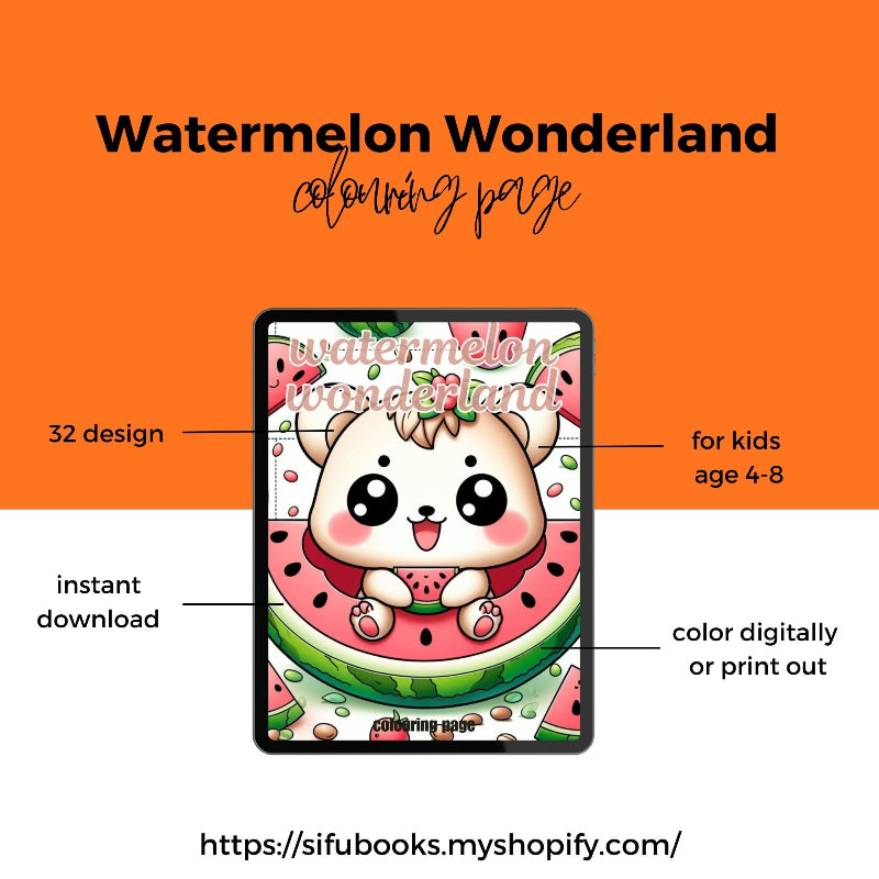 [DCB028] Colouring Page - Watermelon Wonderland