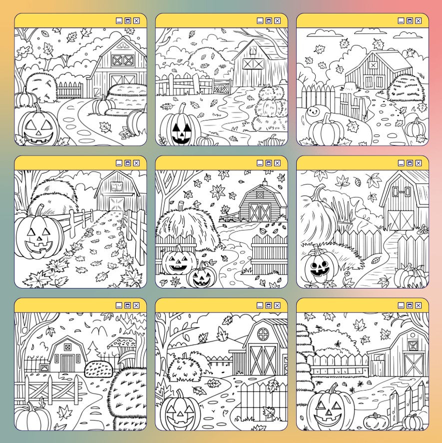 [DCB066] Colouring Page - Festive Autumn