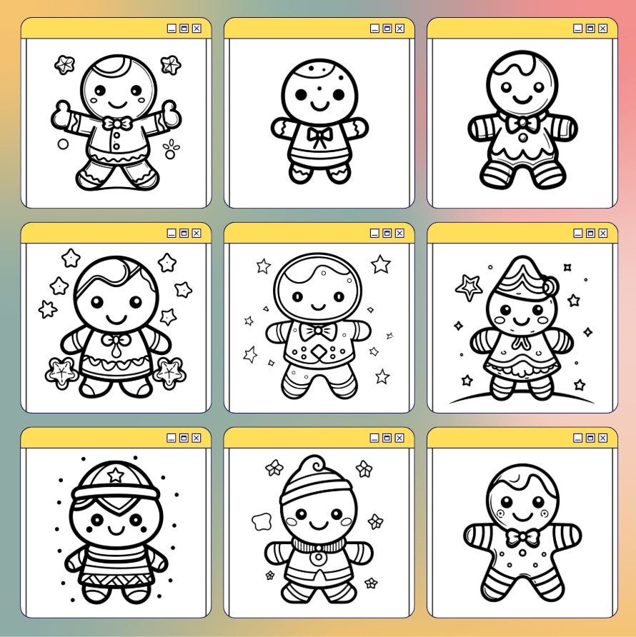 [DCB070] Colouring Pages - Christmas Gingerbread