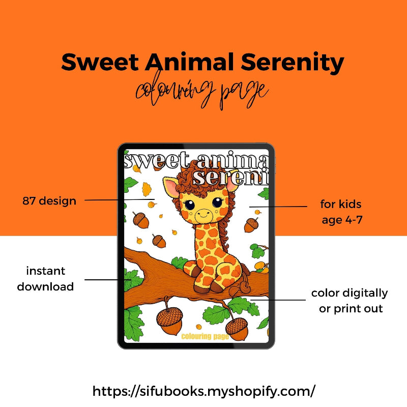 [DCB027] Colouring Page - Sweet Animals Serenity