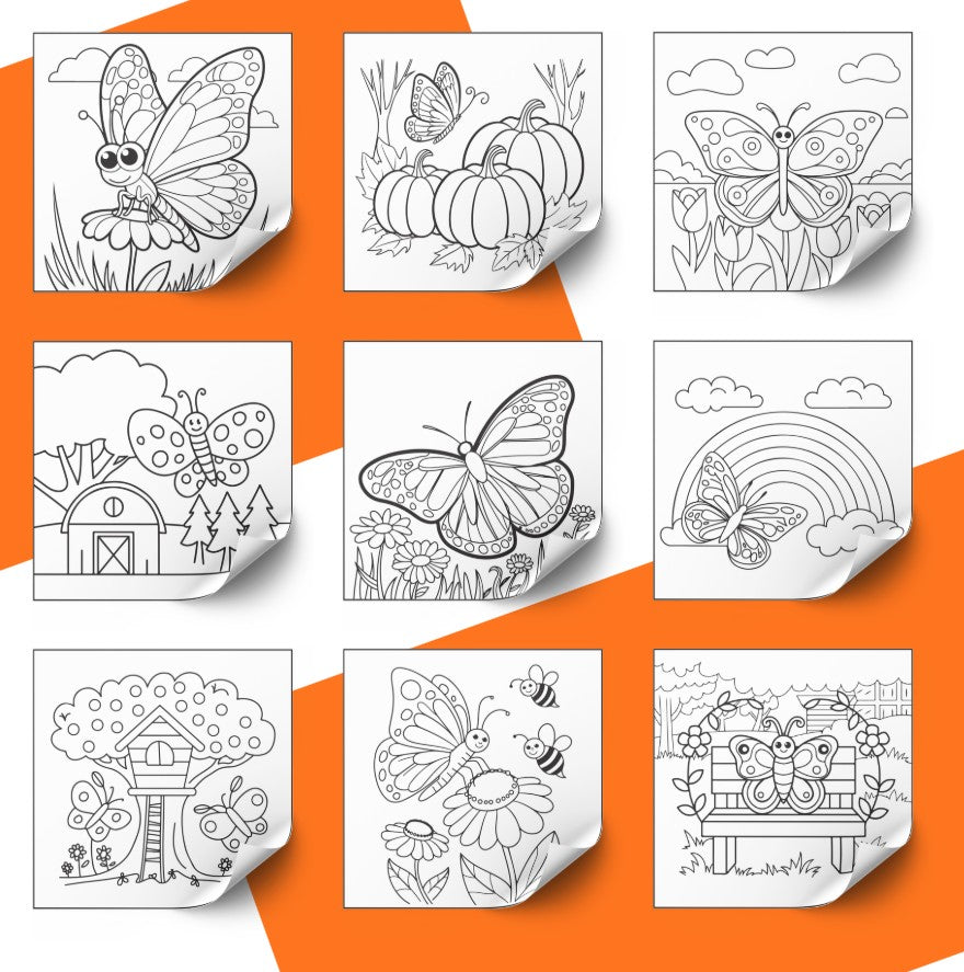 [DCB077] Colouring Page - Cozy Buttefly