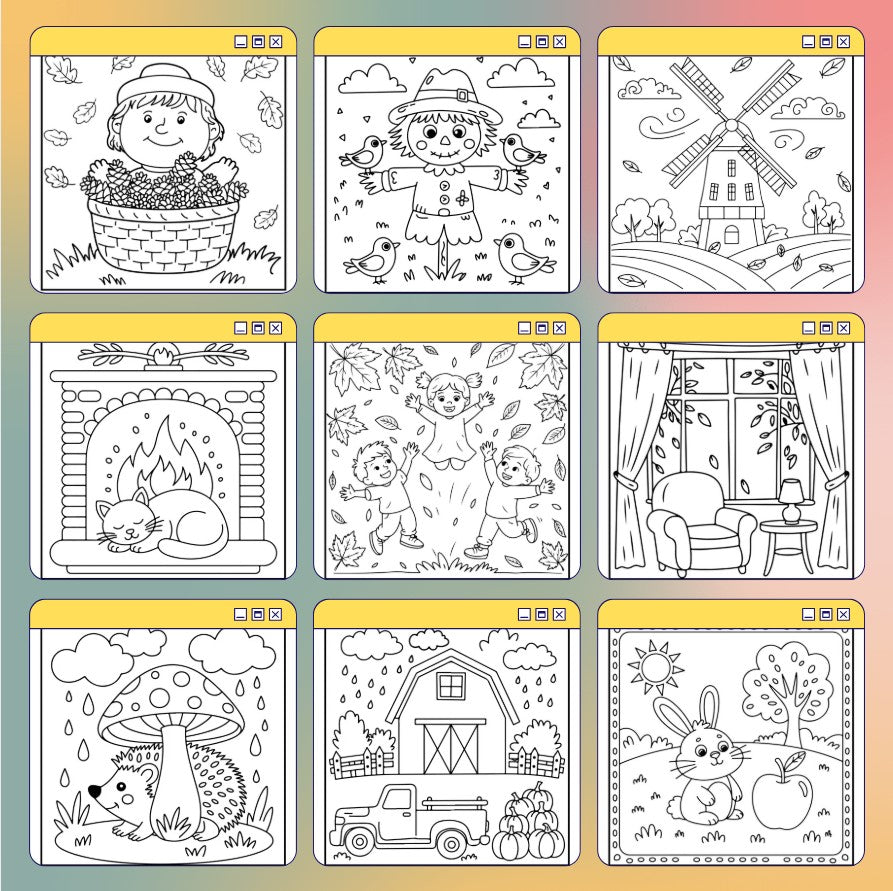 [DCB068] Colouring Page - Autumn Vibes
