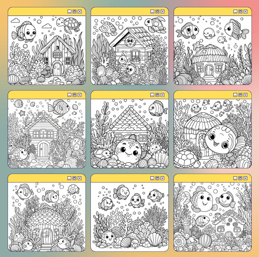 [DCB056] Colouring Page - Aquatic Abode
