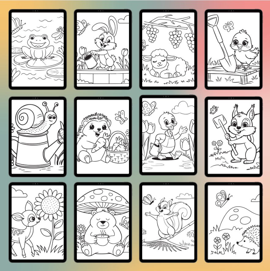 [DCB063] Colouring Page - Adorable Garden