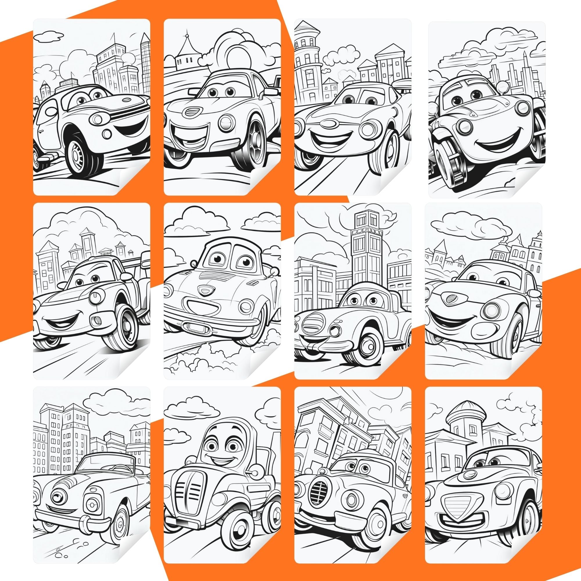 [DCB014] Colouring Page - Cars