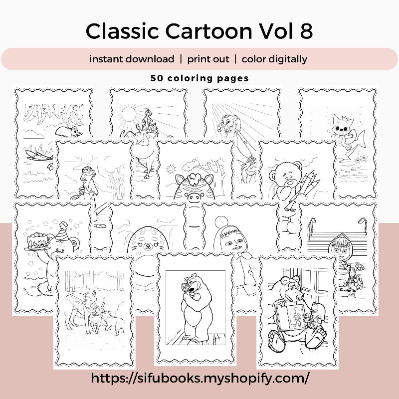 [DCB037] Colouring Page - Classic Cartoon Vol.8