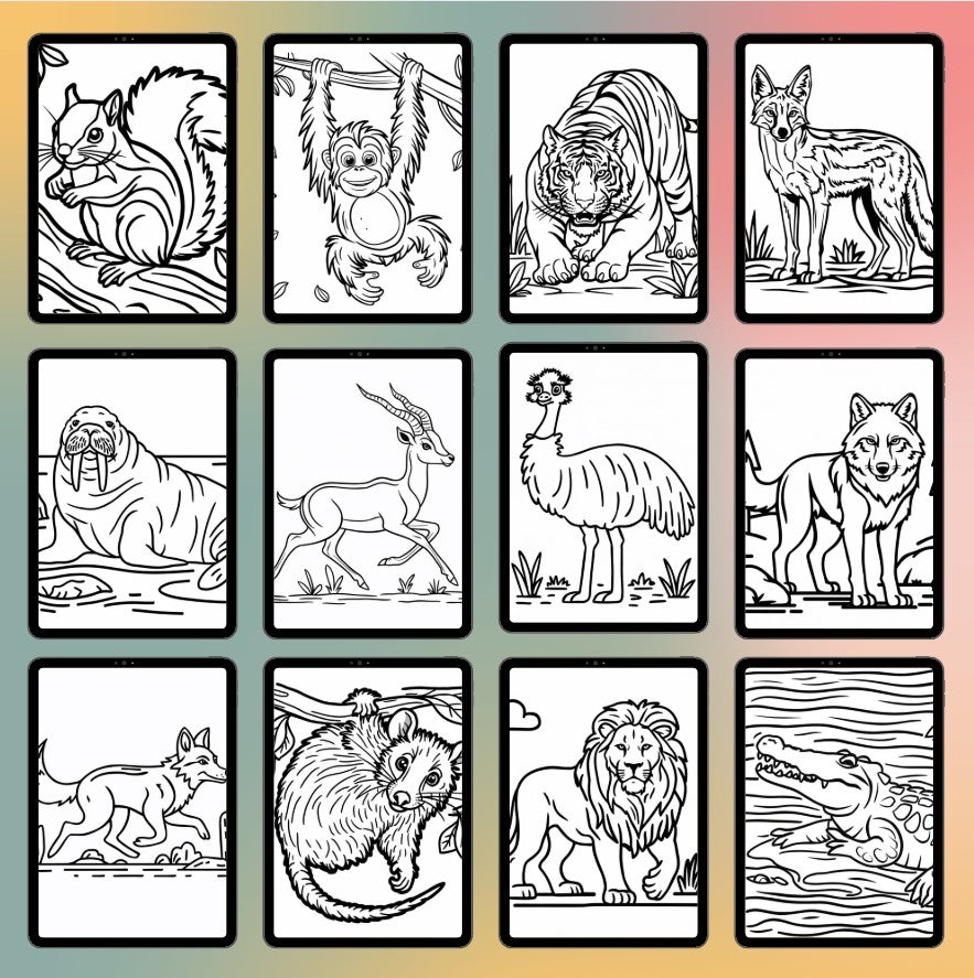 [DCB065] Colouring Page - Animals Vol.1