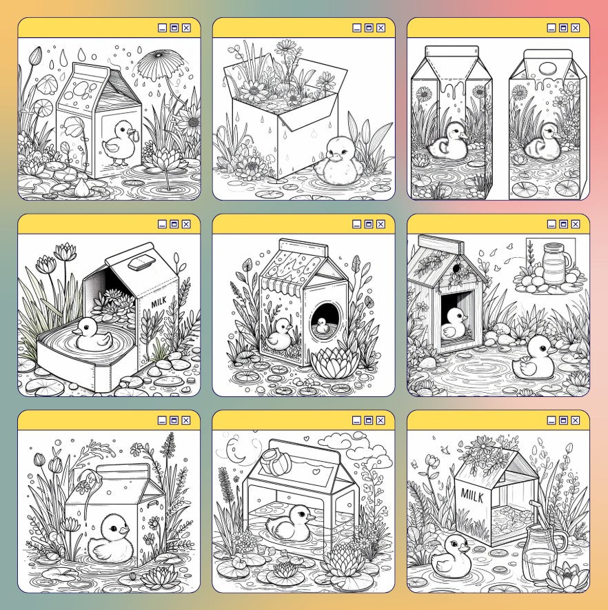 [DCB062] Colouring Page - Ducking Domicile