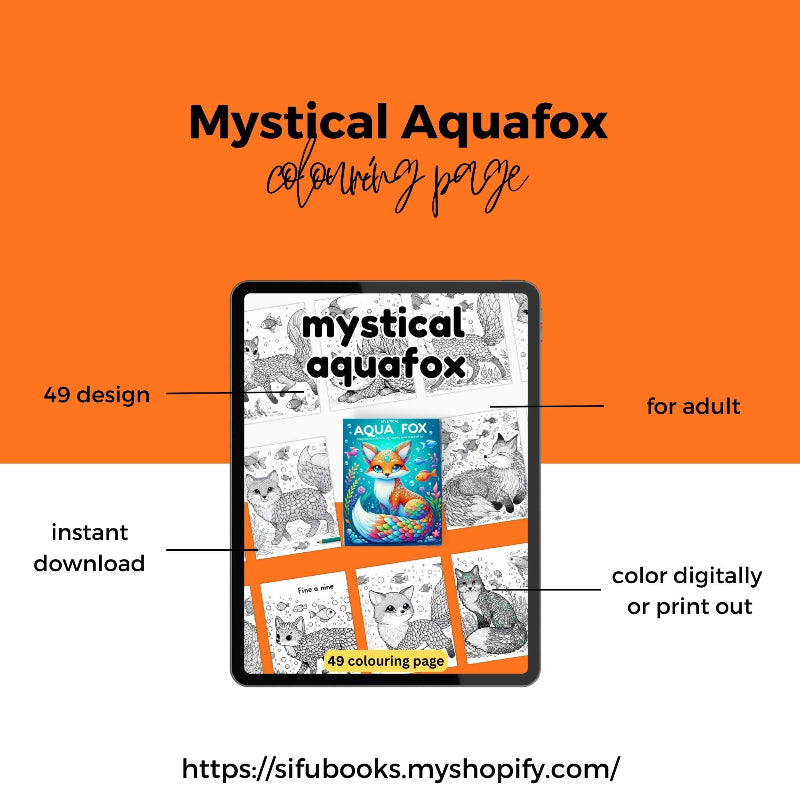 [DCB042] Colouring Page - Mystical Aquafox