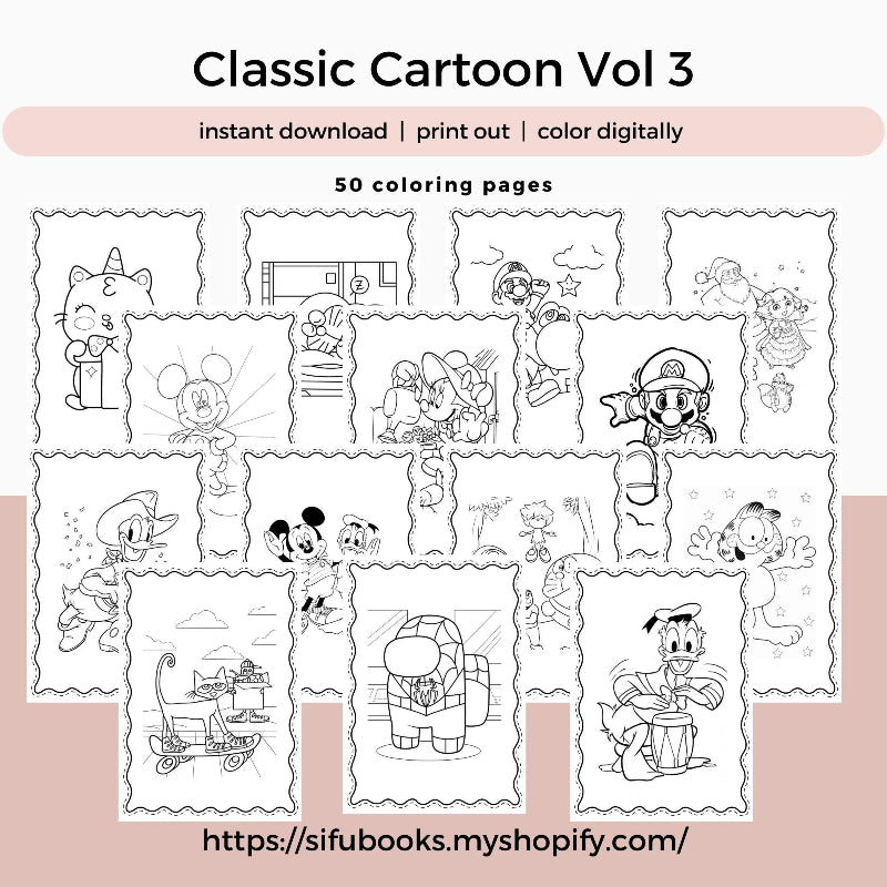 [DCB032] Colouring Page - Classic Cartoon Vol.3