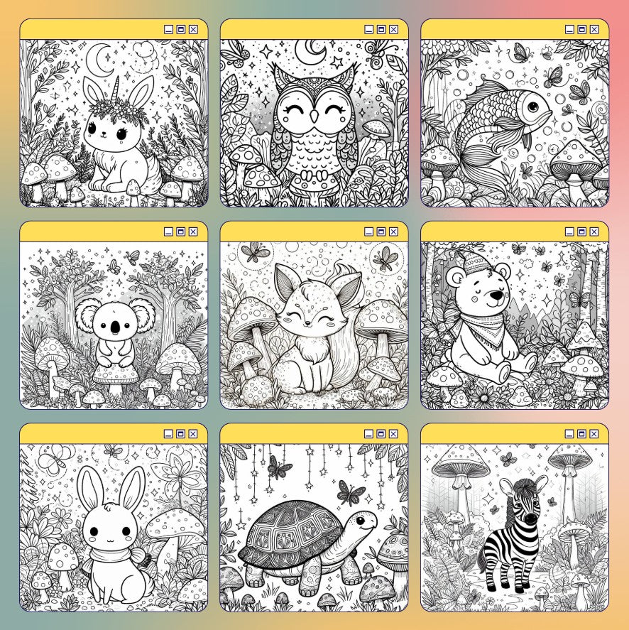 [DCB055] Colouring Page - Whimsical Woodland Wonders
