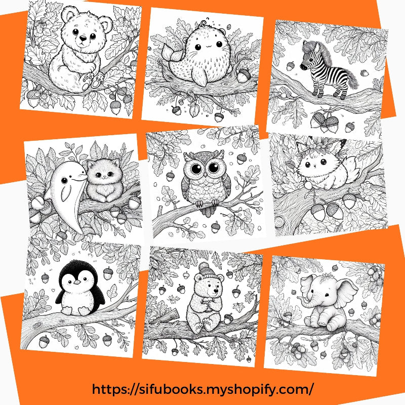 [DCB027] Colouring Page - Sweet Animals Serenity