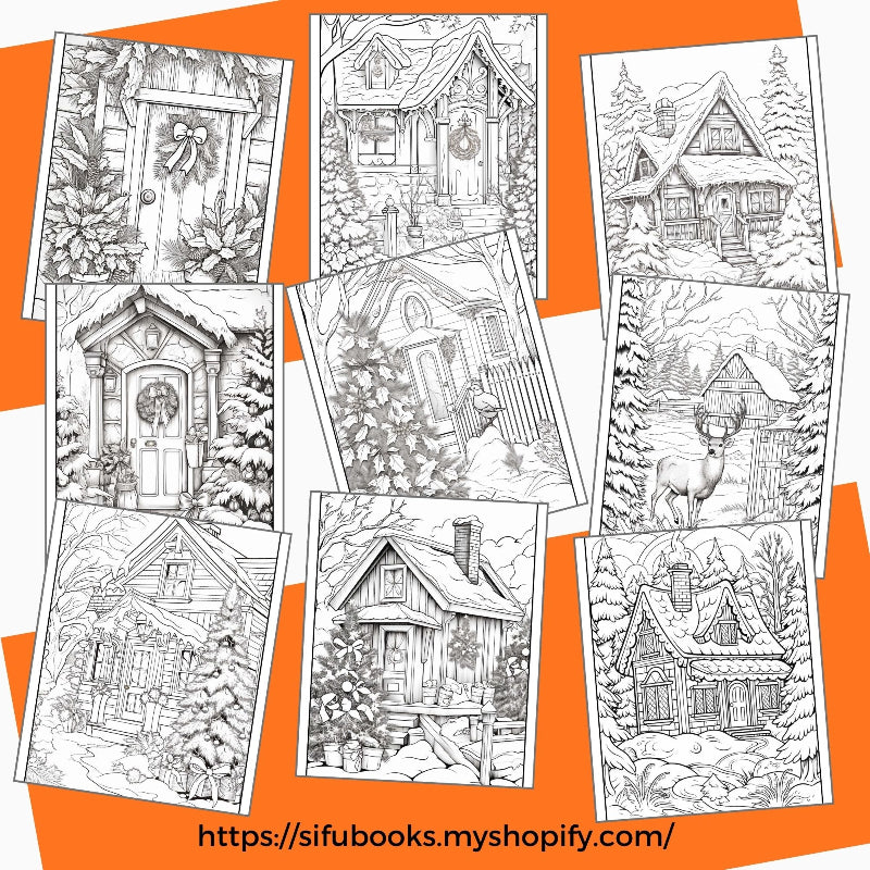 [DCB040] Colouring Page - Chistmas House