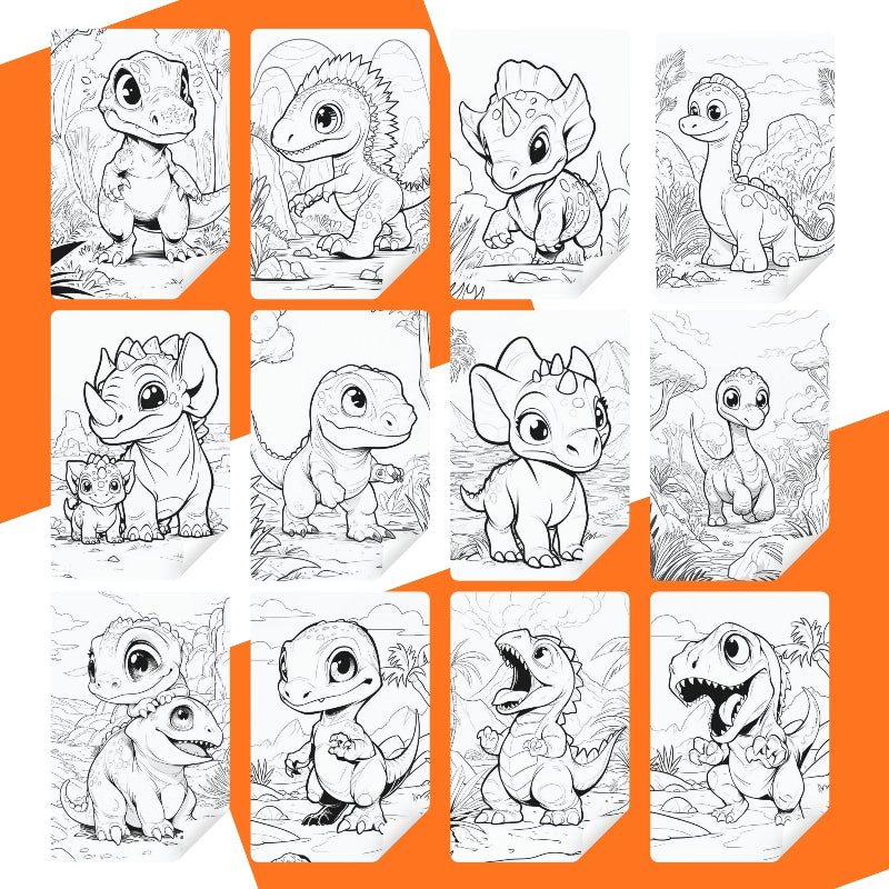 [DCB016] Colouring Page - Lil' Dinosaur