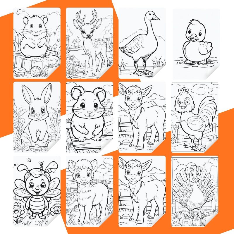 [DCB018] Colouring Page - Farm Animals