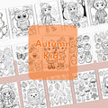 [DCB029] Colouring Page - Autumn Kids