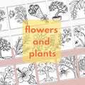 [DCB079] Colouring Page - Flowers and Plants
