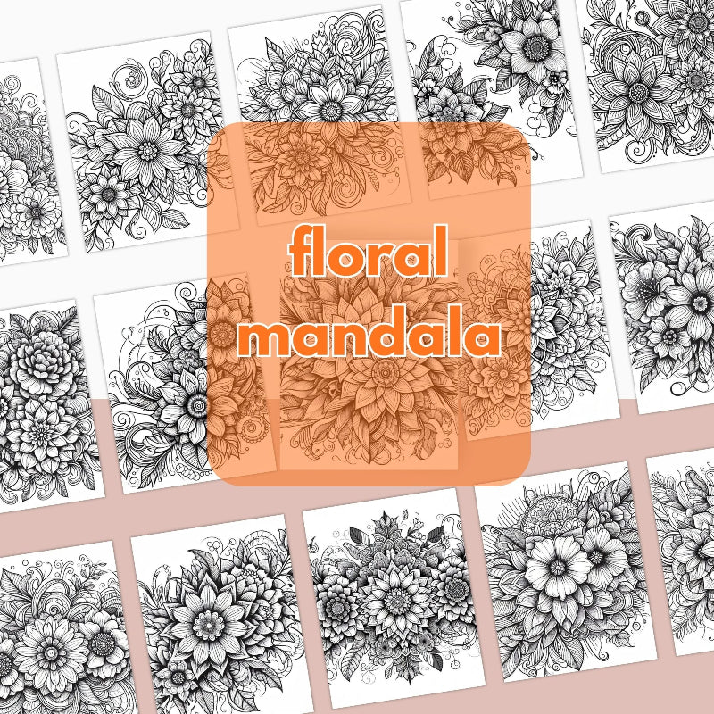 [DCB019] Colouring Page - Floral Mandala