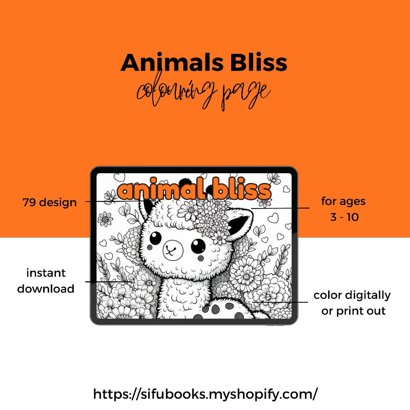 [DCB020] Colouring Page - Animal Bliss