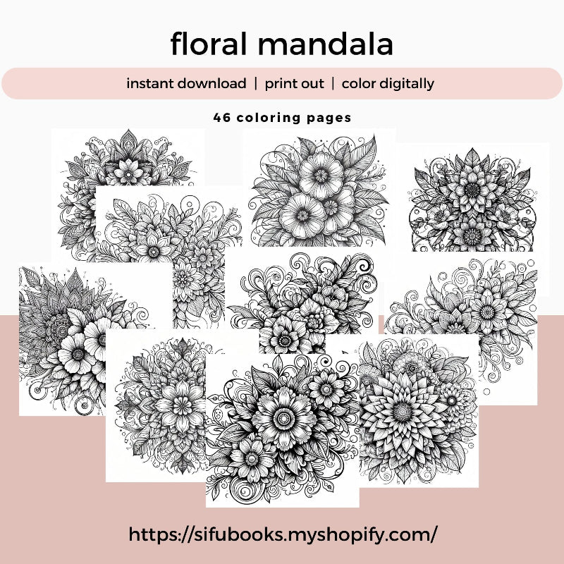 [DCB019] Colouring Page - Floral Mandala
