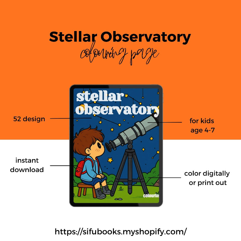 [DCB026] Colouring Page - Stellar Observatory