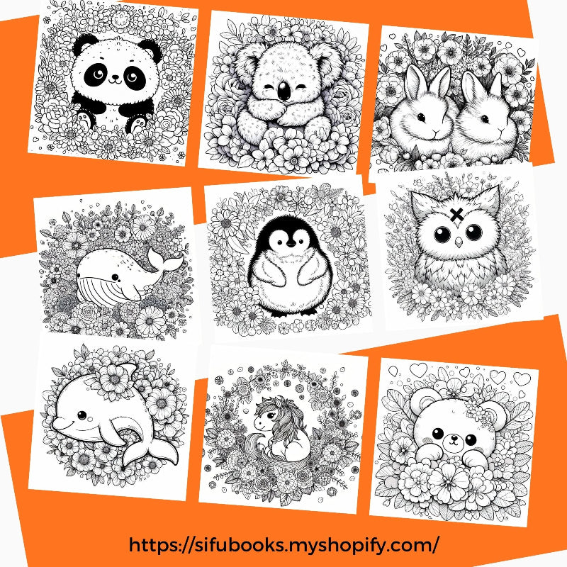 [DCB020] Colouring Page - Animal Bliss