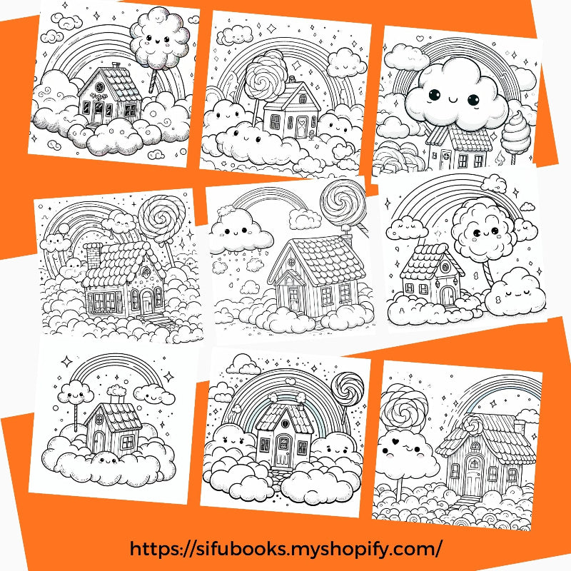 [DCB021] Colouring Page - Cloud House