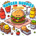 [DCB005] Colouring Page - Burger Buddies
