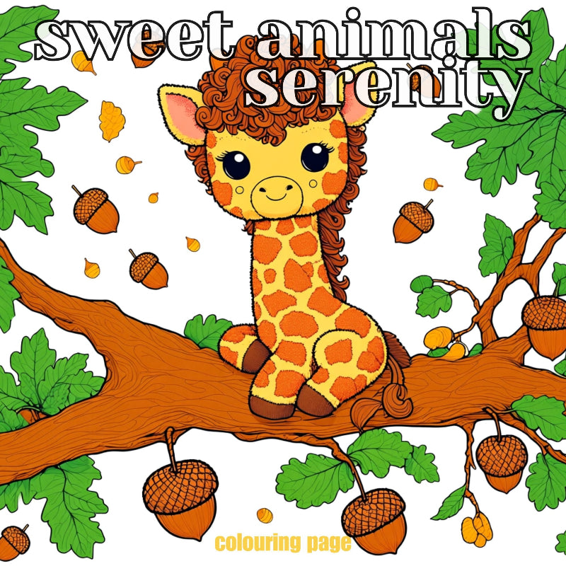 [DCB027] Colouring Page - Sweet Animals Serenity
